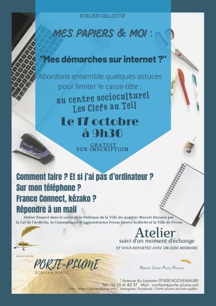 Ateliers collectifs sur la gestion administrative au Teil