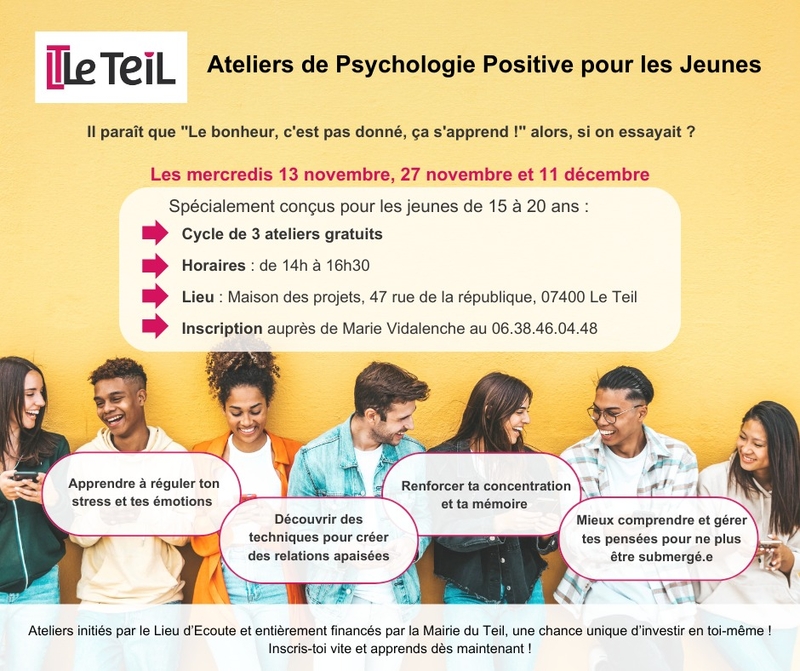 Ateliers de Psychologie positive pour les Jeunes