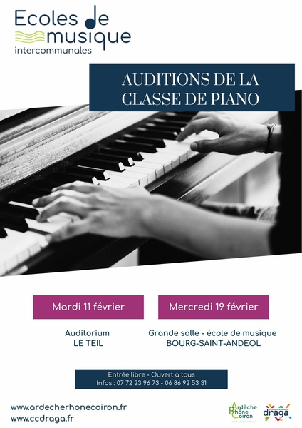 Auditions - classe de Piano