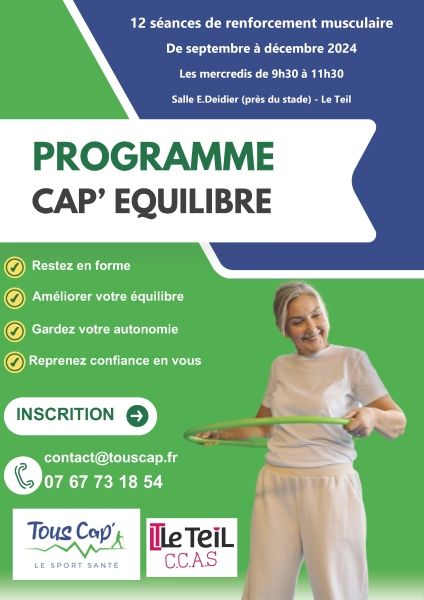 Programme  Cap' Equilibre proposé par le CCAS