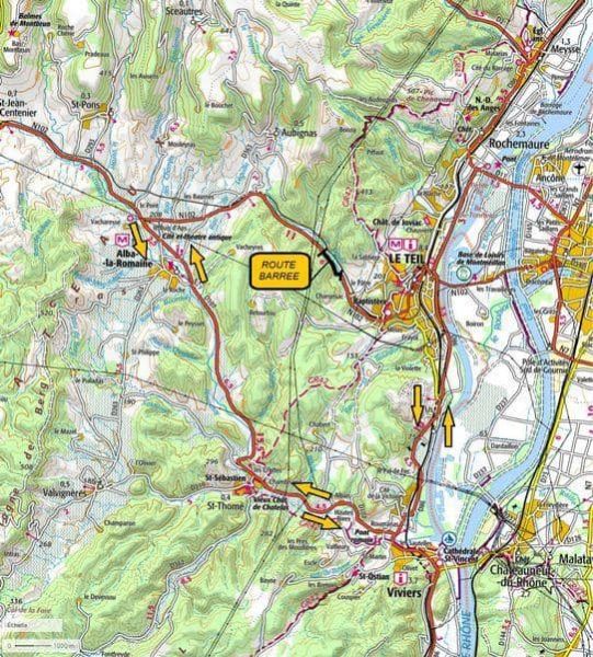 Travaux du contournement du Teil : mise en place d’un alternat sur la RN 102