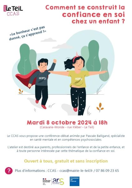 Conférence : Comment se construit la confiance en soi chez un enfant ?