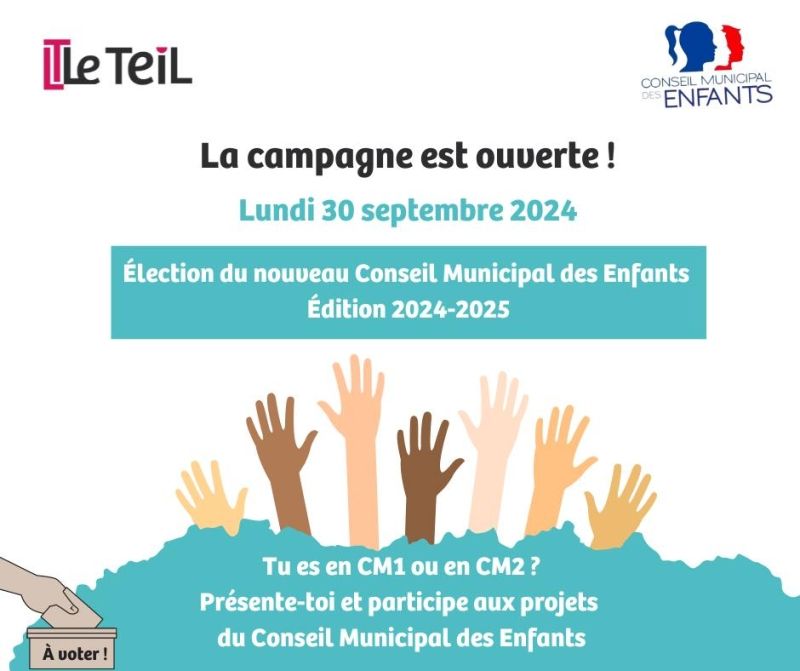 Conseil Municipal des Enfants – La campagne est ouverte !