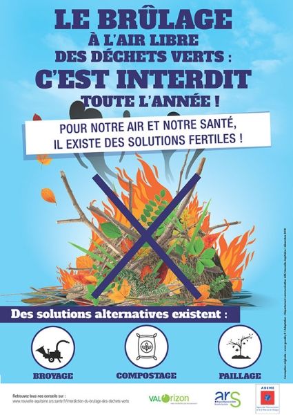 ENVIRONNEMENT - Rappel des règles sur le brûlage des déchets verts