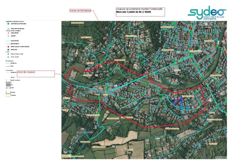Information travaux : coupure d'eau chemin de Fontenouille et quartier de Mélas - Mercredi 3 juillet