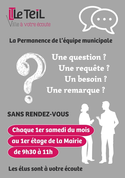 Permanence de l'équipe municipale