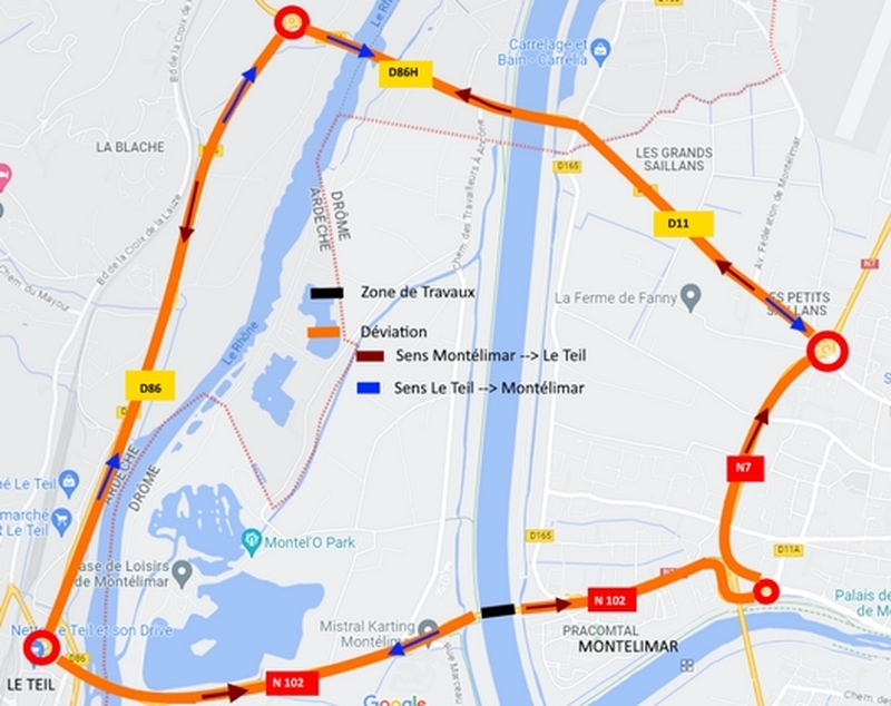 Circulation // Le pont du Canal entre Le Teil et Montélimar en travaux à compter du 06 janvier prochain