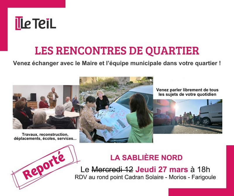 Rencontre de Quartier : La Sablière Nord