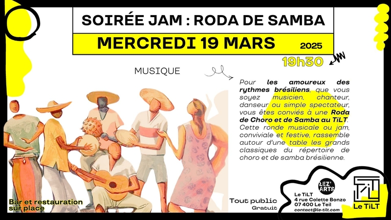 Soirée JAM : Roda de Samba !