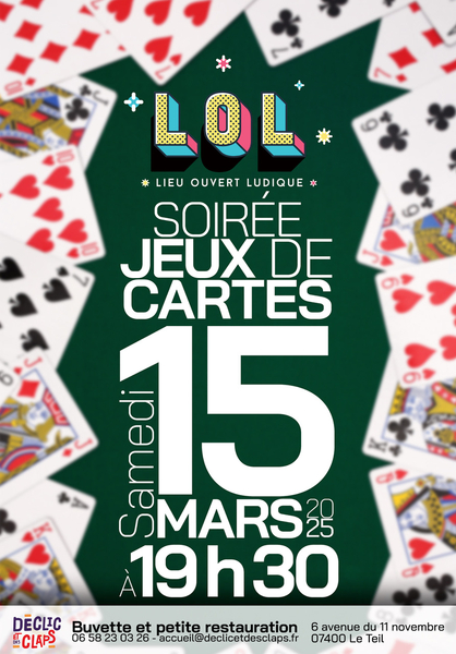 Soirée JEUX DE CARTES !