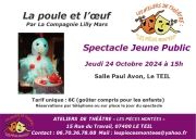 Spectacle Jeune Public - jeudi 24 octobre à 15h00 - salle Paul Avon