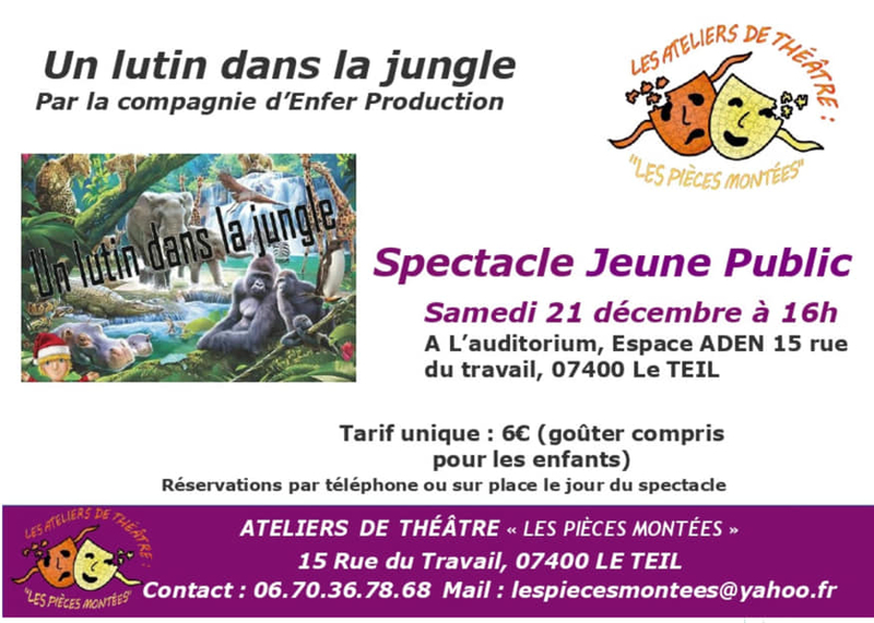 Spectacle Jeune Public : "Un lutin dans la jungle"