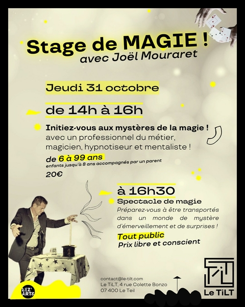 Stage de magie et spectacle