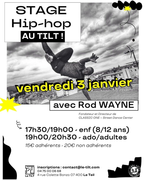 Vacances au Tilt : STAGE de HIP-HOP !