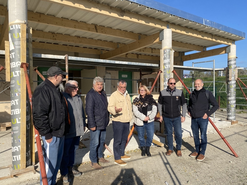 Visite de chantier - Les travaux des vestiaires du stade Etienne Plan